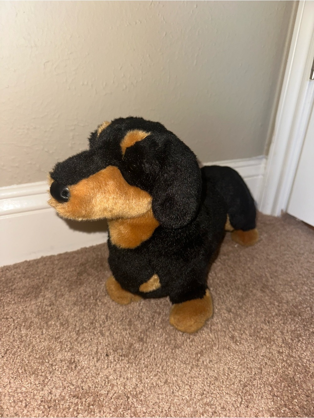 Douglas Plush Dachshund Dog Toy - Black and Brown